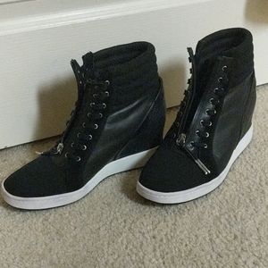 LAMB wedge high tops with zipper
